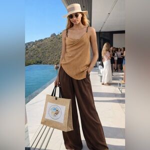 🆕NWT ZARA stunning tank with beaded straps M ptp 20” l 27”